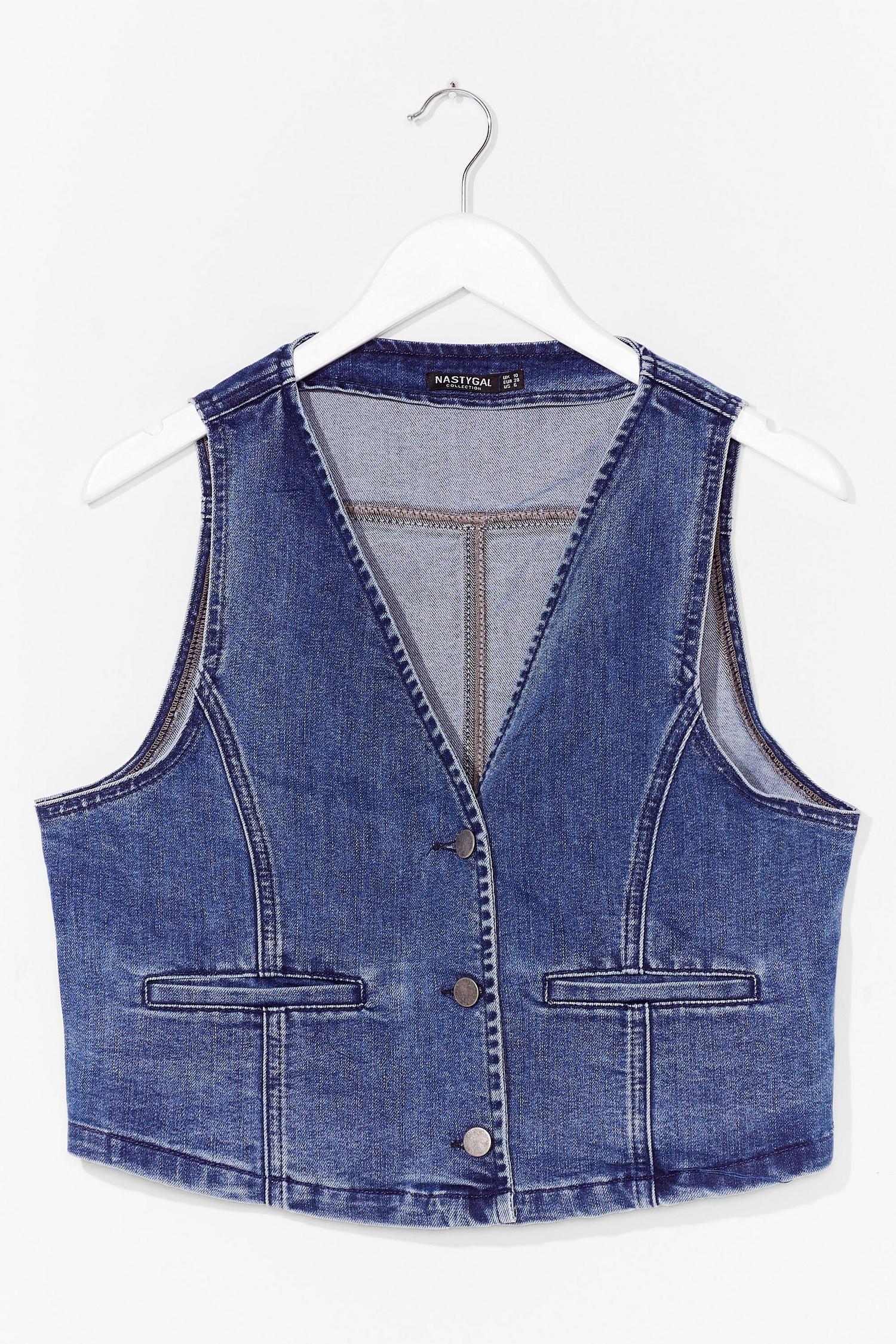 denim waistcoat